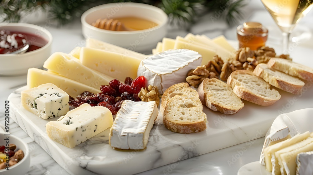 Elegant Cheese Board with Crackers Elegant Cheese Board with Crackers