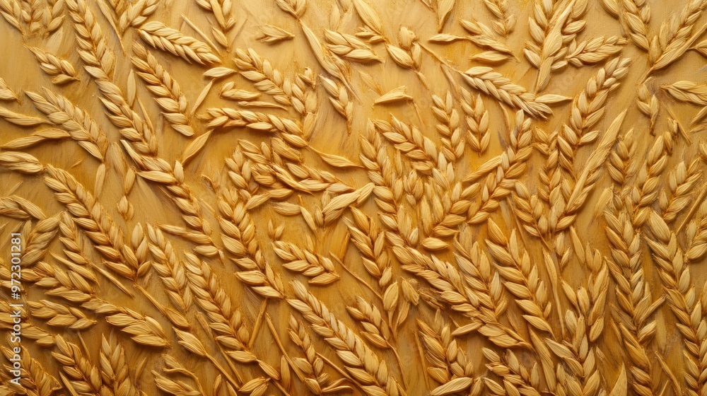 A textured depiction of wheat stalks and grains, showcasing nature's beauty and abundance. A textured depiction of wheat stalks and grains, showcasing nature's beauty and abundance.