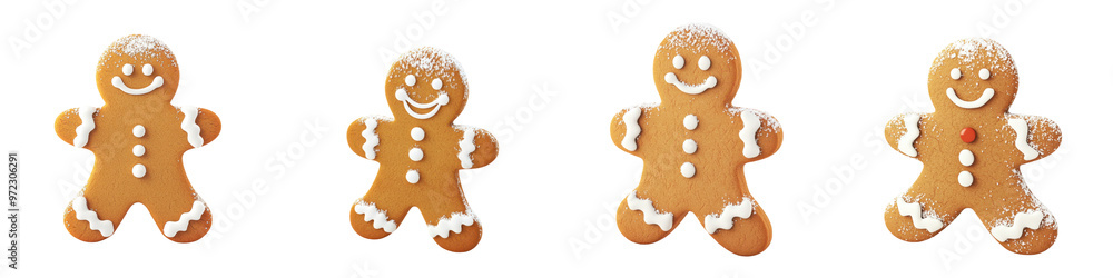 Delightful gingerbread men cookies with cheerful expressions, perfect for festive decorations and holiday baking inspiration. Delightful gingerbread men cookies with cheerful expressions, perfect for festive decorations and holiday baking inspiration.