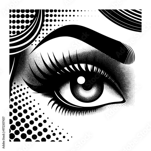 mesmerizing eye patterns black and white design