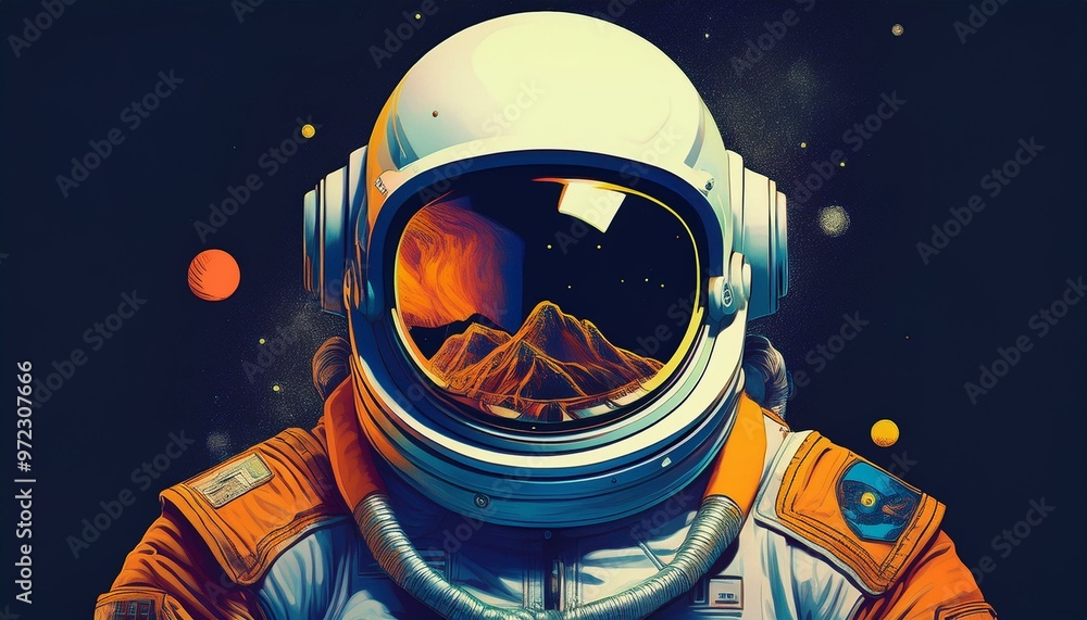 Surreal aesthetic astronaut logo art illustrated photography. Surreal aesthetic astronaut logo art illustrated photography.