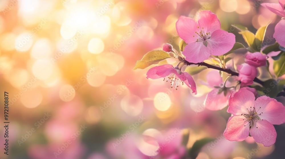 A close-up of pink flowers with soft sunlight and bokeh background, evoking spring beauty. A close-up of pink flowers with soft sunlight and bokeh background, evoking spring beauty.