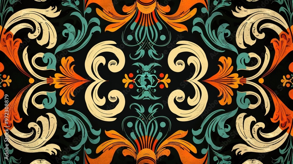 Retro pattern seamless wallpaper Retro pattern seamless wallpaper