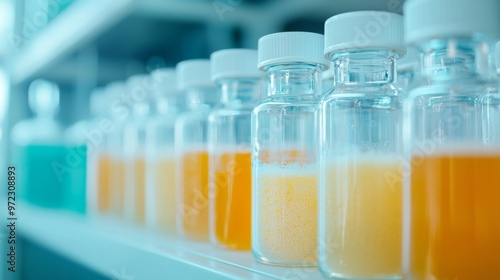 Bioreactor in laboratory cultivating alternative fungal protein, showcasing intricate processes and vibrant growth, emphasizing innovation in sustainable food production.