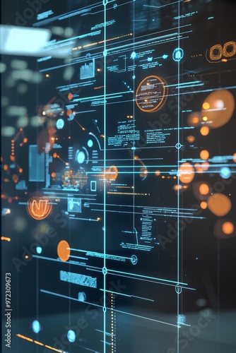 A machine learning model visualization with a focus on algorithm training and optimization. The environment, Generative AI
