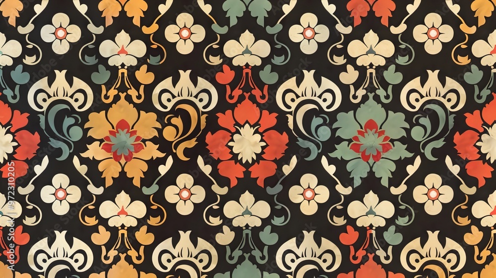 Retro art pattern wallpaper Retro art pattern wallpaper