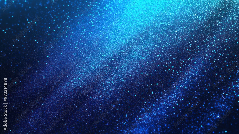 Fototapeta premium A mesmerizing display of sparkling blue particles creating a cosmic ambiance.