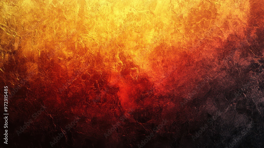 Obraz premium A vibrant abstract texture showcasing warm hues of yellow, orange, and red, creating a fiery gradient effect.