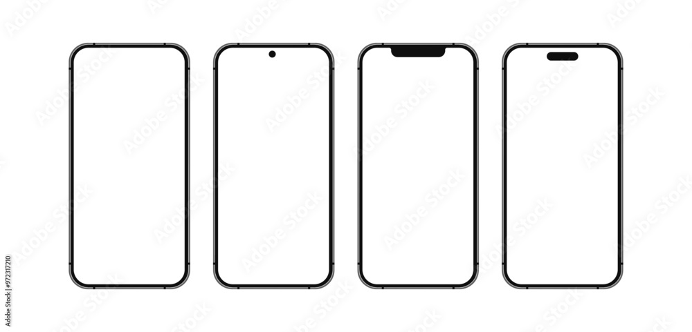 iPhone 15 16 Pro Max mobile phone devices blank display mockup set. Different style smartphone cellphone collection for social media advertisement iPhone 15 16 Pro Max mobile phone devices blank display mockup set. Different style smartphone cellphone collection for social media advertisement