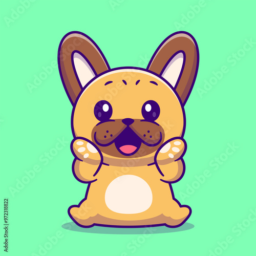 Cute Pug Dog Suprised Cartoon Vector Icon Illustration. 
Animal Nature Icon Concept Isolated Premium Vector. Flat
Cartoon Style