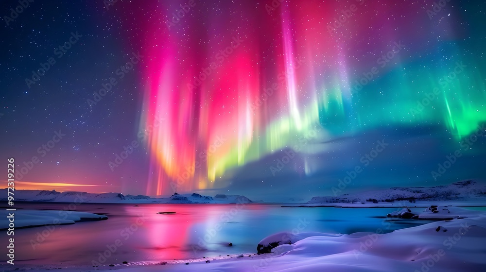 Aurora Borealis: The Northern Lights dancing across the night sky in vibrant colors.
Aurora Borealis: The Northern Lights dancing across the night sky in vibrant colors.
