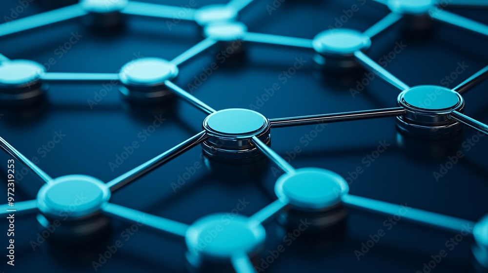 Blue fintech stock trading platform glowing with seamless blockchain integration secure transactions and AI powered portfolio management Blue fintech stock trading platform glowing with seamless blockchain integration secure transactions and AI powered portfolio management