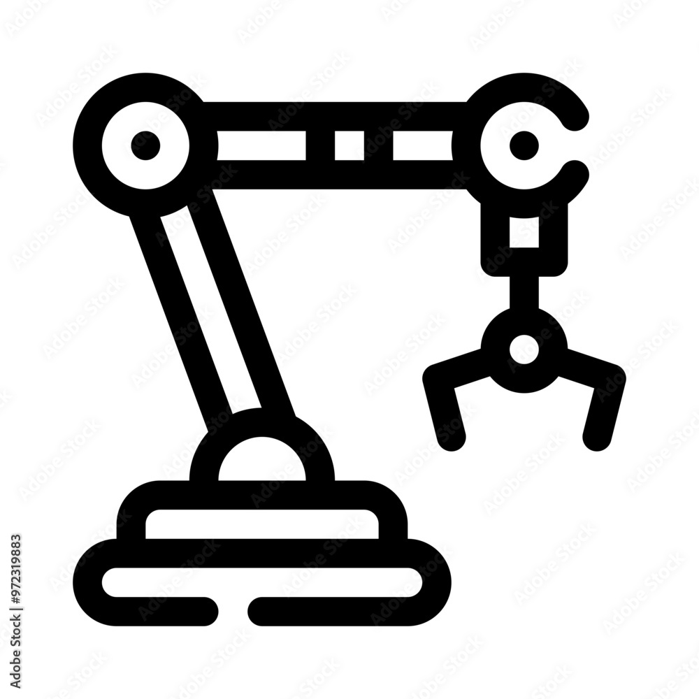 robotic arm line icon robotic arm line icon
