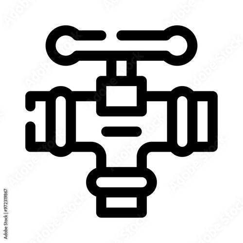 Pipes and Valves line icon