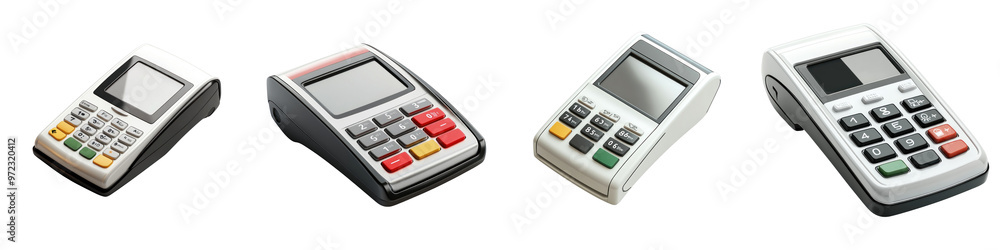 3D icon of a credit card reader with transparent background. 3D icon of a credit card reader with transparent background.