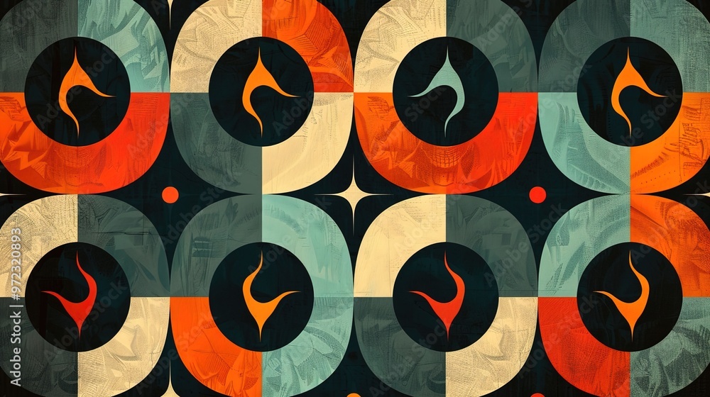 Retro seamless pattern wallpaper Retro seamless pattern wallpaper