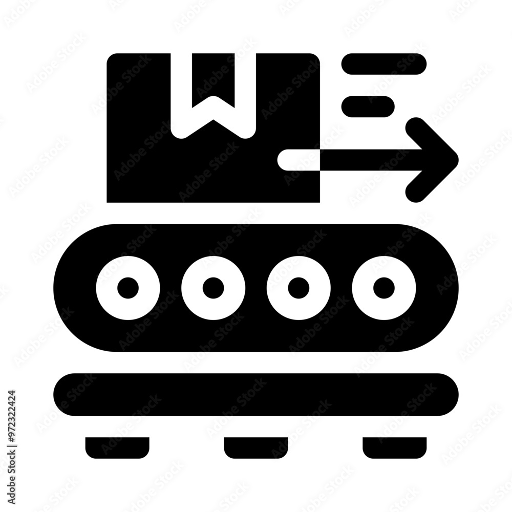 conveyor belt glyph icon conveyor belt glyph icon