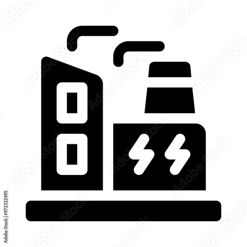 power plant glyph icon