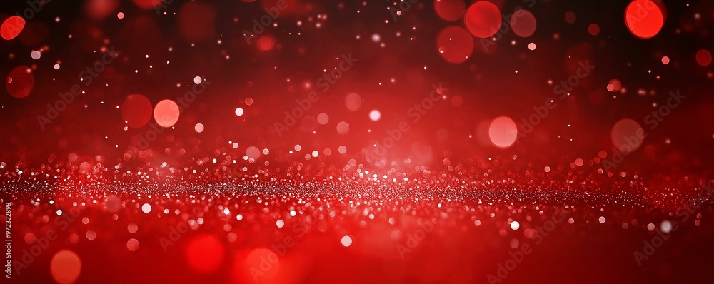 Captivating Red Bokeh Lights, a Symbol of Festivity and Warmth