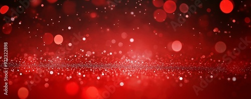 Obraz na płótnie Captivating Red Bokeh Lights, a Symbol of Festivity and Warmth w salonie