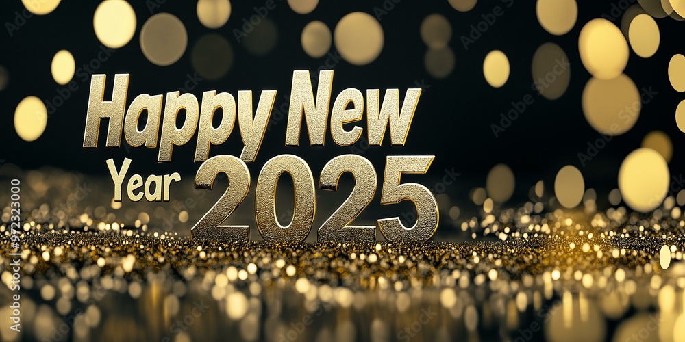 Celebratory Image of Happy New Year 2025