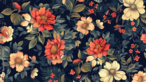 vintage vibe pattern wallpaper