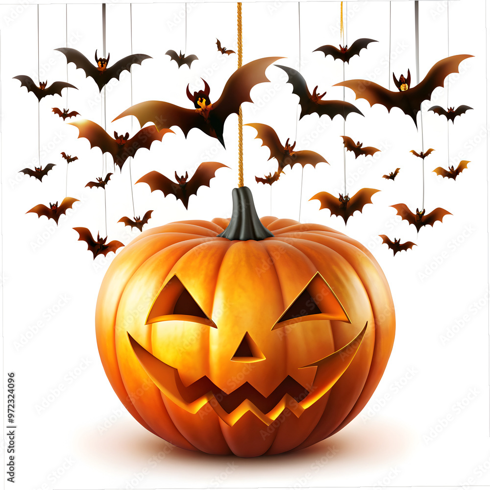 halooween pumpkin with bats scarcy halooween pumpkin with bats scarcy