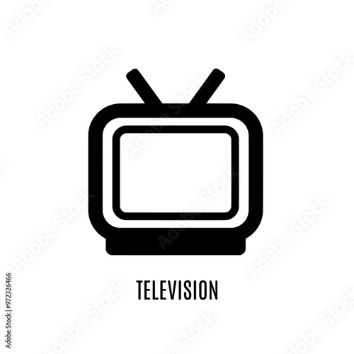 television interior furniture icon for illustratior and graphic design