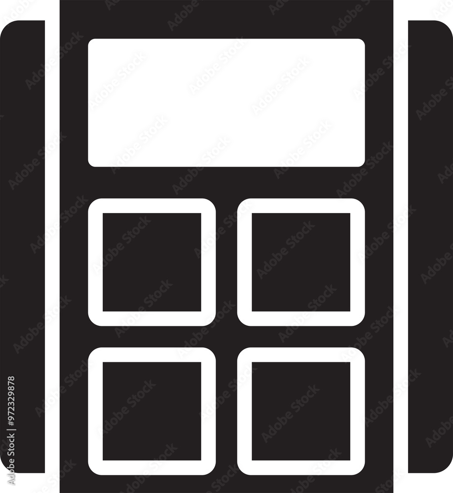 Calculator Glyph Icon Illustration Calculator Glyph Icon Illustration