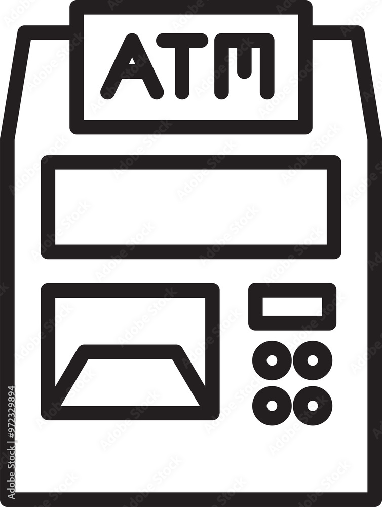 Atm Icon Illustration