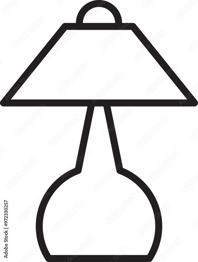 Bedside Lamp Icon Illustration Bedside Lamp Icon Illustration
