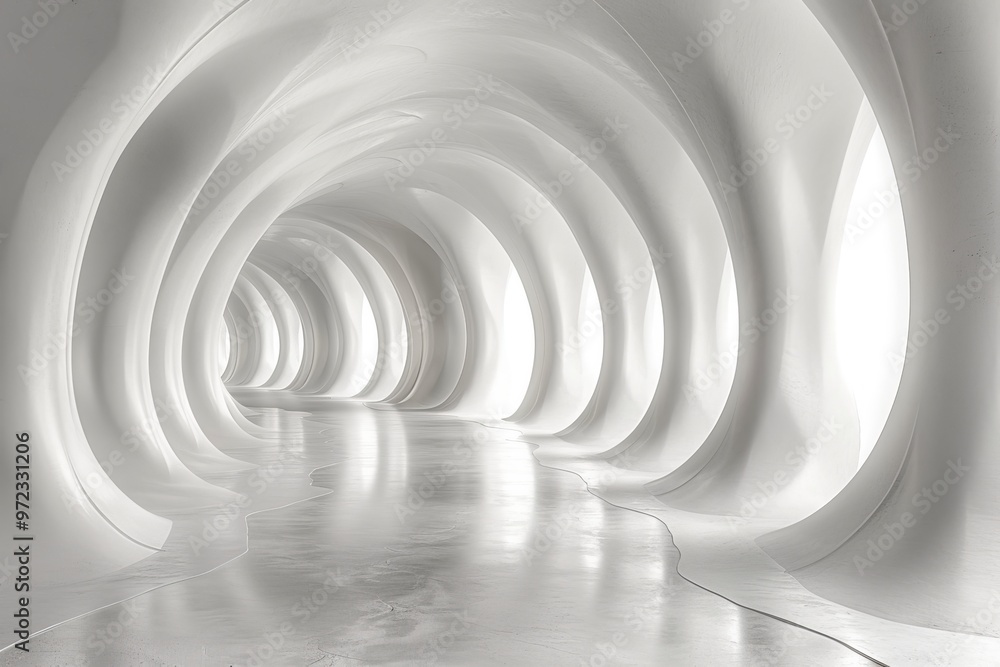 Curved column abstraction geometric textures and patterns on a white background Curved column abstraction geometric textures and patterns on a white background