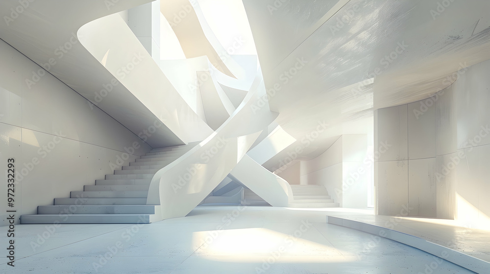 Fototapeta premium Modern white abstract decor