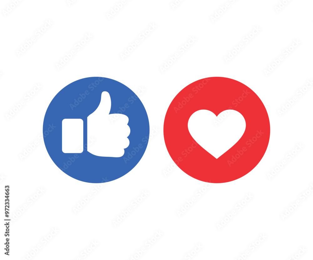 Thumbs and heart icon. Social media icon. Social media reaction sign symbol vector design and illustration.
Thumbs and heart icon. Social media icon. Social media reaction sign symbol vector design and illustration.