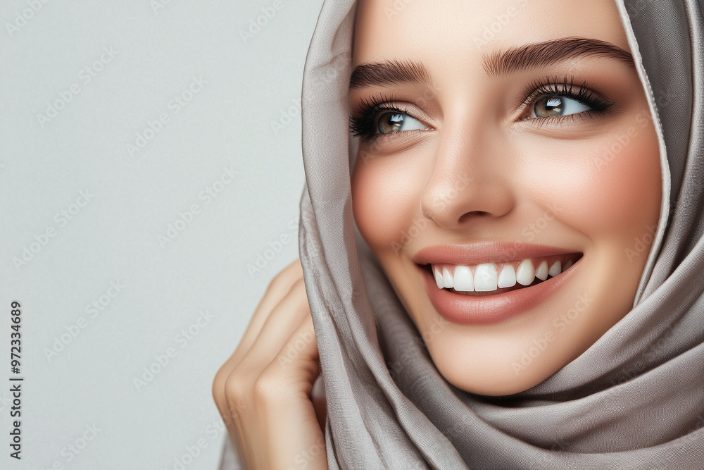 Modest Magnetism: Hijabi's Joyful Portrait Modest Magnetism: Hijabi's Joyful Portrait