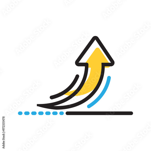 Vector multicolor icon for Up