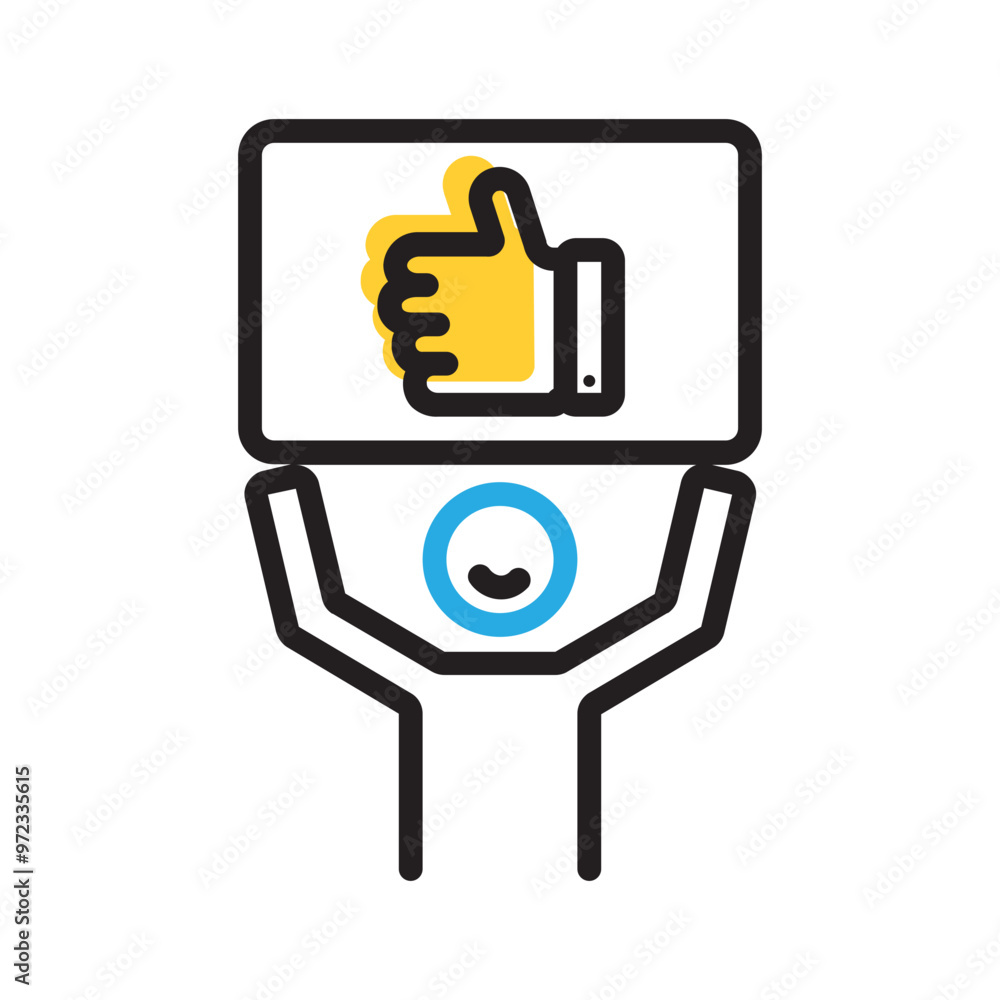 Fototapeta premium Vector multicolor icon for Good job