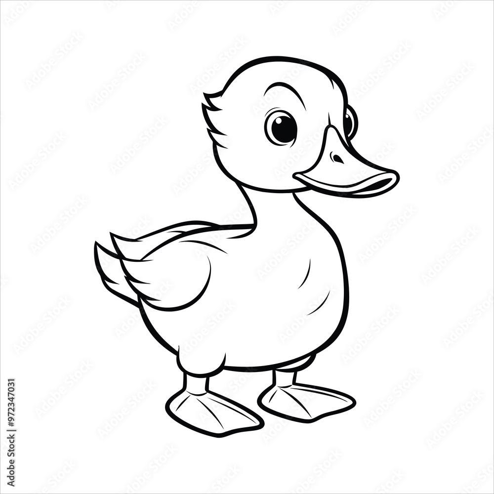 Coloring book of duck Coloring book of duck