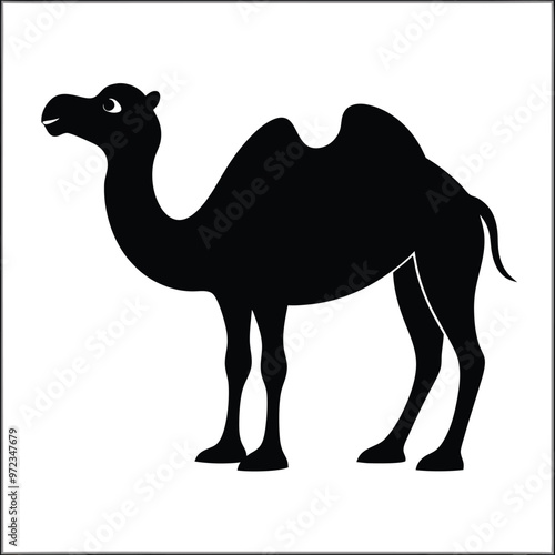 Artistic Camel Line Art silhouette vector.