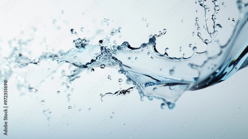 An imaginative portrayal of high-speed water splashes intertwining and forming complex patterns, with a focus on motion and detail An imaginative portrayal of high-speed water splashes intertwining and forming complex patterns, with a focus on motion and detail