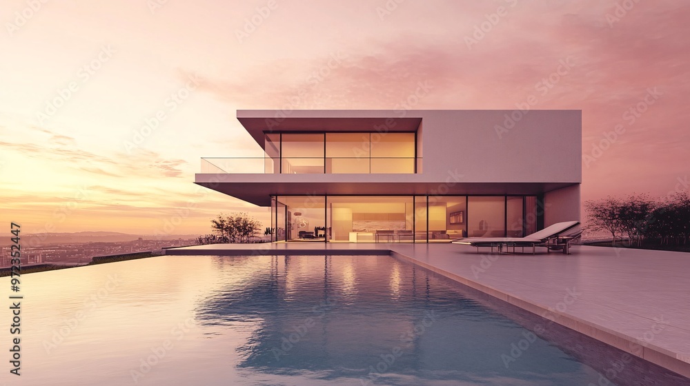 21. Architecture 3D rendering illustration of a minimal modern house with swimming pool. Sleek 3D rendering of a minimalistic modern house with a pristine swimming pool, showcasing contemporary 21. Architecture 3D rendering illustration of a minimal modern house with swimming pool. Sleek 3D rendering of a minimalistic modern house with a pristine swimming pool, showcasing contemporary