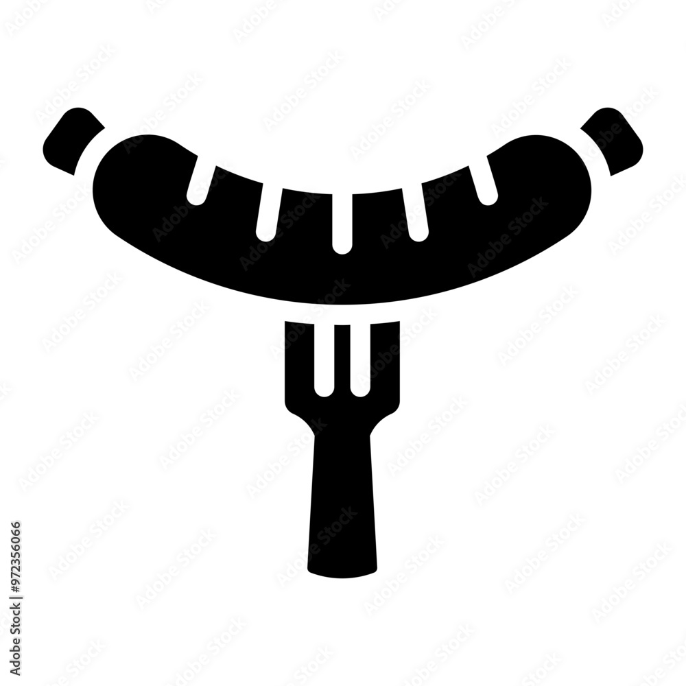 Obraz premium sausage Solid icon