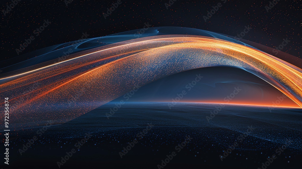 Obraz premium A mesmerizing abstract design showcasing vibrant colors and dynamic flow, perfect for backgrounds or creative projects. Product presentation background.