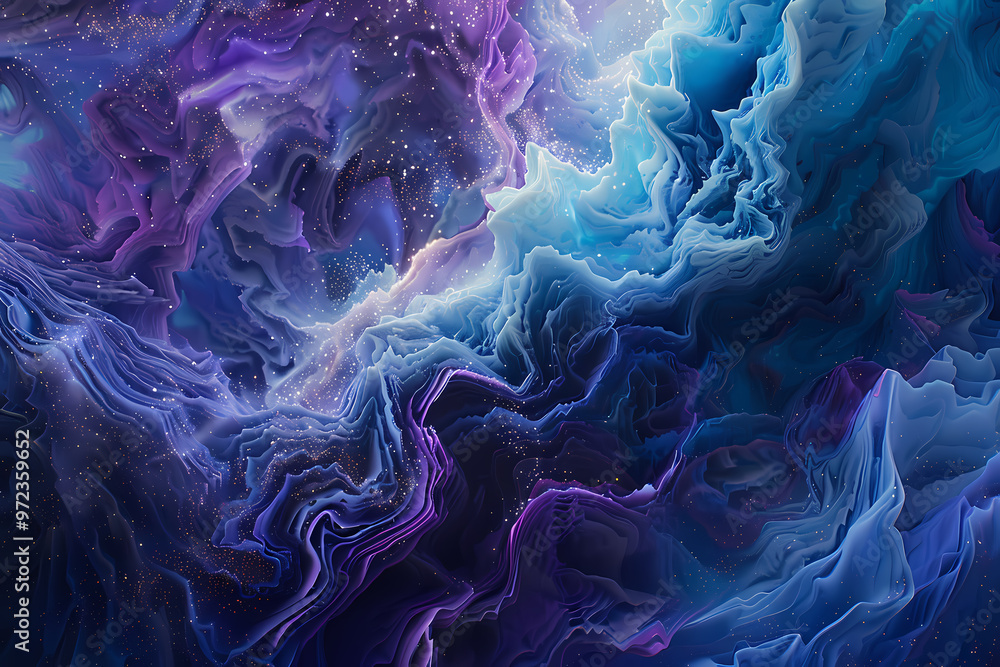 A mesmerizing abstract depiction of swirling colors in shades of blue, purple, and white, evoking a sense of cosmic wonder and mystery. A mesmerizing abstract depiction of swirling colors in shades of blue, purple, and white, evoking a sense of cosmic wonder and mystery.