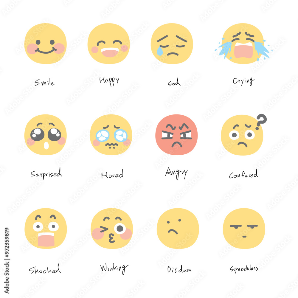 This emoji icon set captures a range of emotions, perfect for enhancing your digital communication with cute and expressive faces. This emoji icon set captures a range of emotions, perfect for enhancing your digital communication with cute and expressive faces.