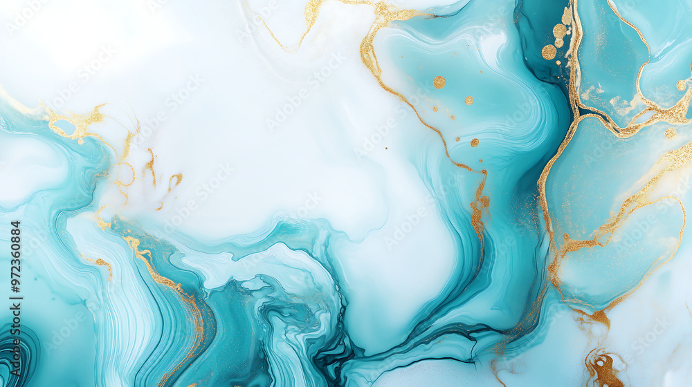 Fototapeta premium a cyan and gold marble pattern