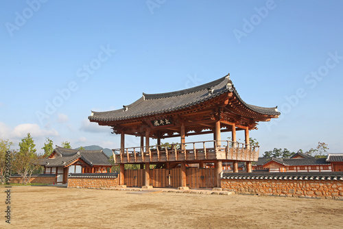 Bongnyong-dong, Sangju-si, Gyeongsangbuk-do, South Korea - September 19, 2020: Taepyeongru Pavilion at Gyeongsanggamyeong Park