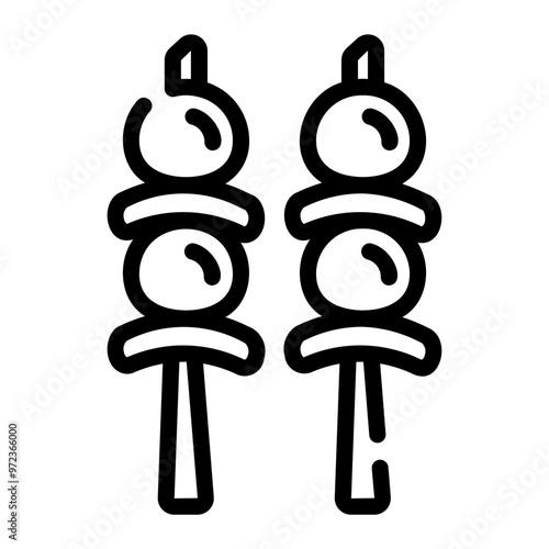 skewer Line Icon