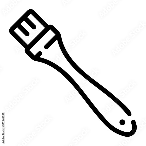 basting brush Line Icon