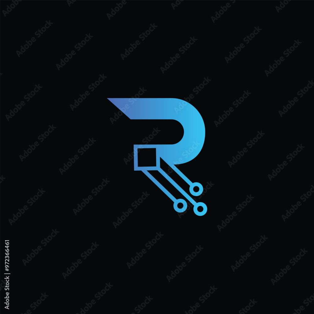 Letter R Tech Logo for Innovative Technology Solutions, R tech logo design Letter R Tech Logo for Innovative Technology Solutions, R tech logo design